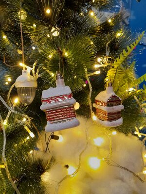 ของตกแต่งคริสต์มาสV8อ่านรายละเอียด2 นิ้วครึ่ง/2ชิ้น