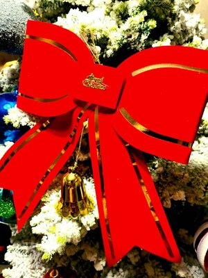 BOWCHRISTMASโบว์คริสต์มาส24*24cm.