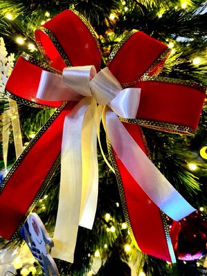 BOWCHRISTMASตกแต่งต้นคริสต์มาส18*21cm.