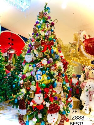 ต้นคริสต์มาสพร้อมของตกแต่งขนาด7ฟุตธีม"ฟูล"