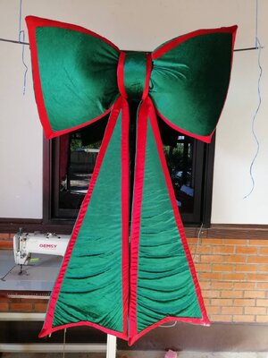 โบว์ตกแต่งคริสต์มาสสีเขียว