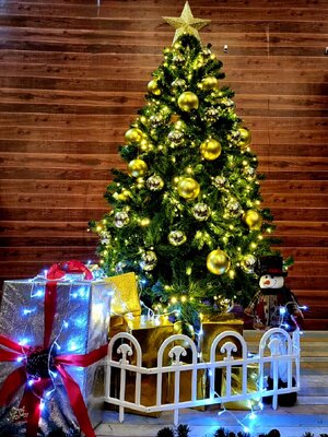 ต้นคริสต์มาสพร้อมของตกแต่งขนาด6 ฟุตธีม