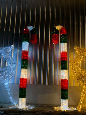 ไม้เท้าคริสต์มาสไฟประดับคริสต์มาส2.4เมตร