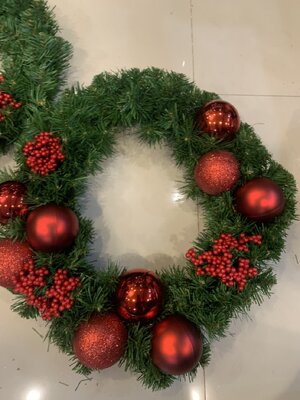 รีทคริสต์มาสตกแต่งขนาด" 16"