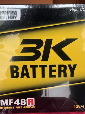 แบตเตอรี่รถยนต์ 3K PMF48 ขั้วR 48B24R MF 48แอมป์