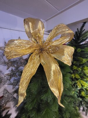 โบว์ตกแต่งคริสต์มาสสีทอง20นิ้ว