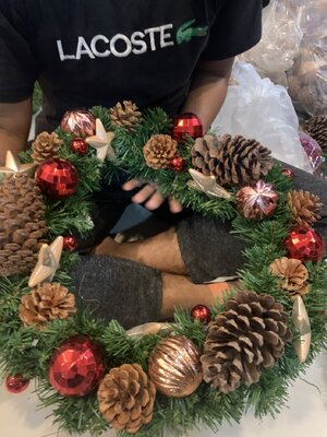 รีทคริสต์มาสตกแต่งขนาด"22นิ้ว "