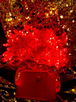 ไฟคริสต์มาสเกรดA+"สำหรับงานตกแต่งแบบกระพริบได้8เมตร สายใสหนา