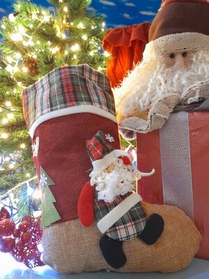 ถุงเท้าคริสต์มาสตกแต่ง43*28cm.