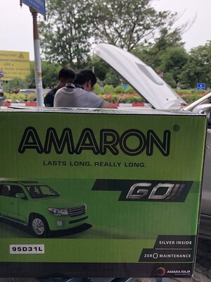 ร้านเปลี่ยนแบตเตอรี่ Toyota Hilux Vigo ร้านแบตแหลมฉบัง Amaron 95D31L
