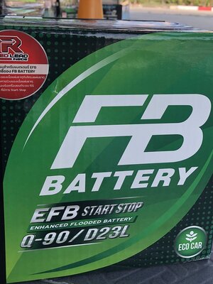 แบตเตอรี่ FB Q90 EFB Start-Stop รองรับระบบสตาร์ท สต็อป 70 แอมป์