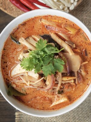 เมนูอาหารเจหน้าร้าน ต้มยำเห็ดรวม