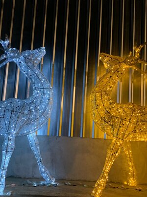 กวางคริสต์มาสขนาดใหญ่2.1เมตร"มีไฟ"