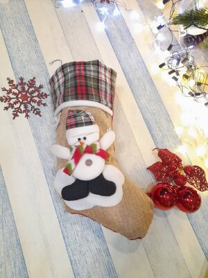 ถุงเท้าคริสต์มาสตกแต่ง35*20cm