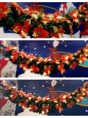 สายสนท้องช้างคริสต์มาสตกแต่ง ขนาด2.7เมตรTOP GARLAND.