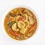 แกงลูกชิ้นปลากรายเจ (Thai curry with vegan fishless ball)