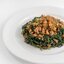 ผัดใบปอ (Stir fried juite leaves with vegan porkless)