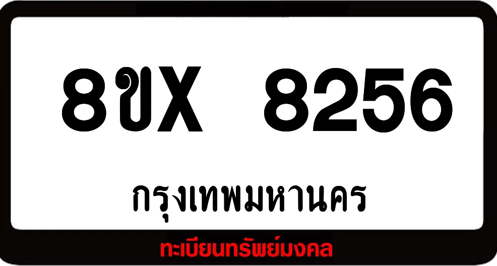 8ขx 8256 ทะเบียนรถ ล็อคทะเบียนรถ เลขสวย เลขมงคล