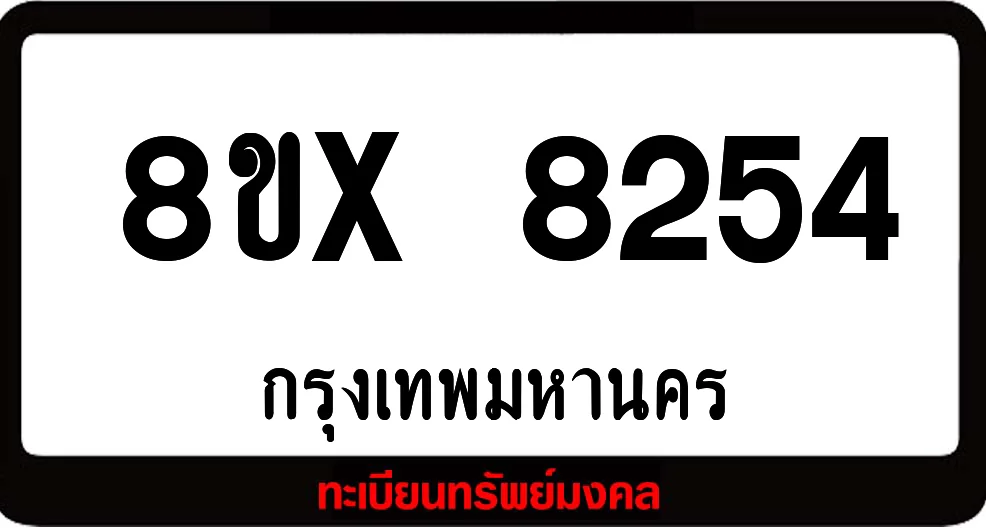 8ขx 8254 ทะเบียนรถ ล็อคทะเบียนรถ เลขสวย เลขมงคล