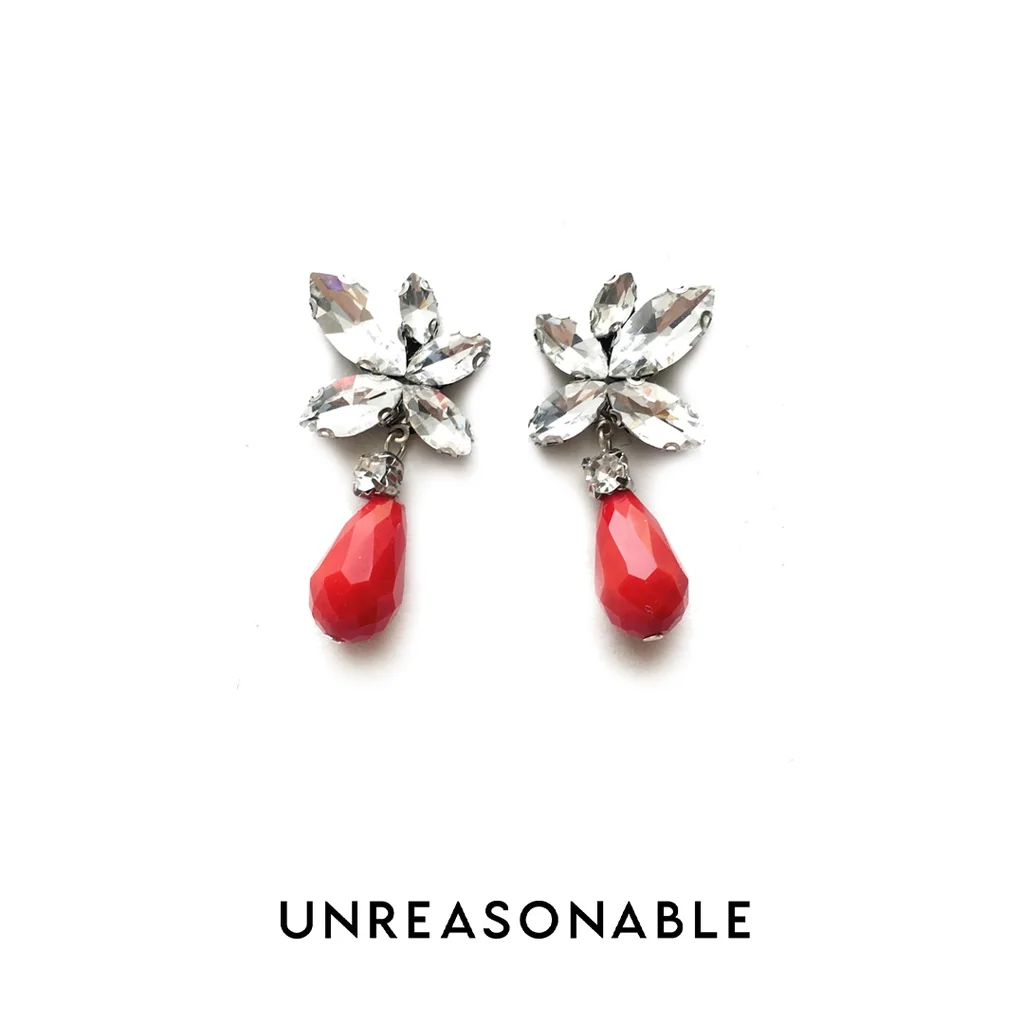 Crystal Red Drop Earrings. Crystal Red Drop Earrings.