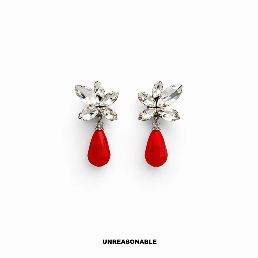 Crystal Red Drop Earrings. Crystal Red Drop Earrings.