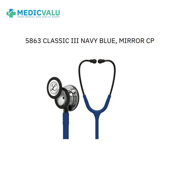 หูฟังทางการแพทย์ 3M Littmann Stethoscope รุ่น 5863 Classic III, NAVY BLUE, MIRROR CP หูฟังทางการแพทย์ 3M Littmann Stethoscope รุ่น 5863 Classic III, NAVY BLUE, MIRROR CP