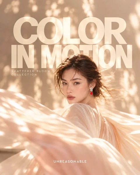 Color in Motion - Shattered Bloom Collection ต่างหูดอกไม้คริสตัล 5 สี Unreasonable Accessories