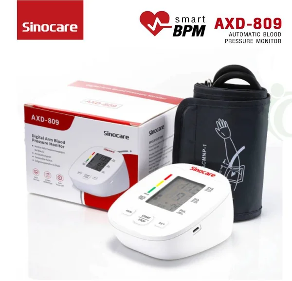 เครื่องวัดความดันโลหิต SINOCARE รุ่น AXD-809 รับประกันศูนย์ไทย 1 ปี image 2