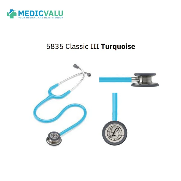 หูฟังทางการแพทย์ 3M Littmann Stethoscope รุ่น 5835 Classic III, Turquosise หูฟังทางการแพทย์ 3M Littmann Stethoscope รุ่น 5835 Classic III, Turquosise