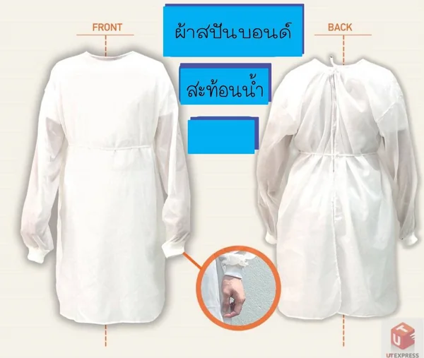 ชุดกาวด์ 50 แกรม สำหรับป้องกันเชื้อโรค ใช้ที่โรงพยาบาล , สถานพยาบาล, คลินิก และหน่วยงานราชการได้ image 2 ชุดกาวด์ 50 แกรม สำหรับป้องกันเชื้อโรค ใช้ที่โรงพยาบาล , สถานพยาบาล, คลินิก และหน่วยงานราชการได้ image 2