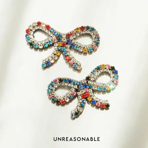 ต่างหูโบว์ Multi Color ต่างหูคลิป ต่างหูก้านเงินแท้ น้ำหนักเบา UA0924-01 Unreasonable Accessories image 1 ต่างหูโบว์ Multi Color ต่างหูคลิป ต่างหูก้านเงินแท้ น้ำหนักเบา UA0924-01 Unreasonable Accessories image 1