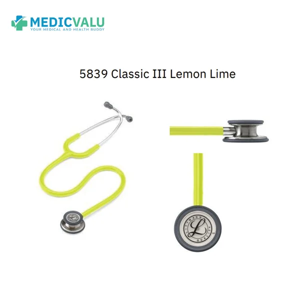 หูฟังทางการแพทย์ 3M Littmann Stethoscope รุ่น 5839 Classic III, Lemon Lime หูฟังทางการแพทย์ 3M Littmann Stethoscope รุ่น 5839 Classic III, Lemon Lime