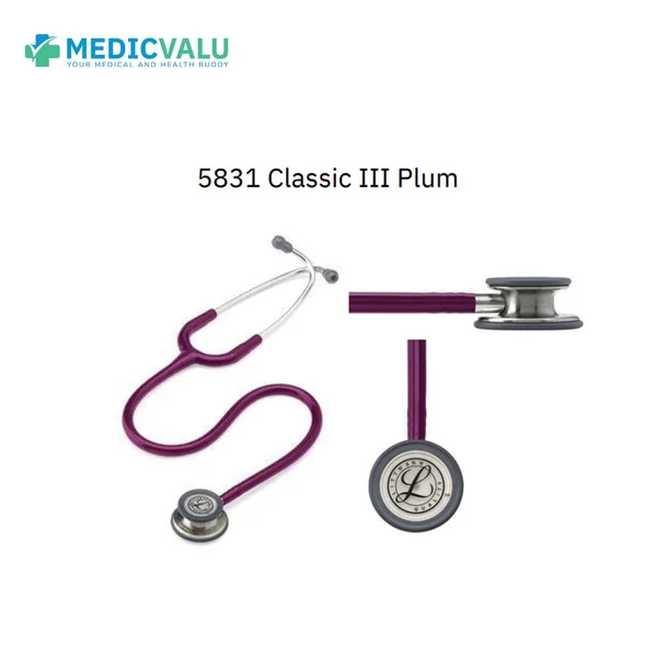 หูฟังทางการแพทย์ 3M Littmann Stethoscope รุ่น 5831 Classic III, Plum หูฟังทางการแพทย์ 3M Littmann Stethoscope รุ่น 5831 Classic III, Plum