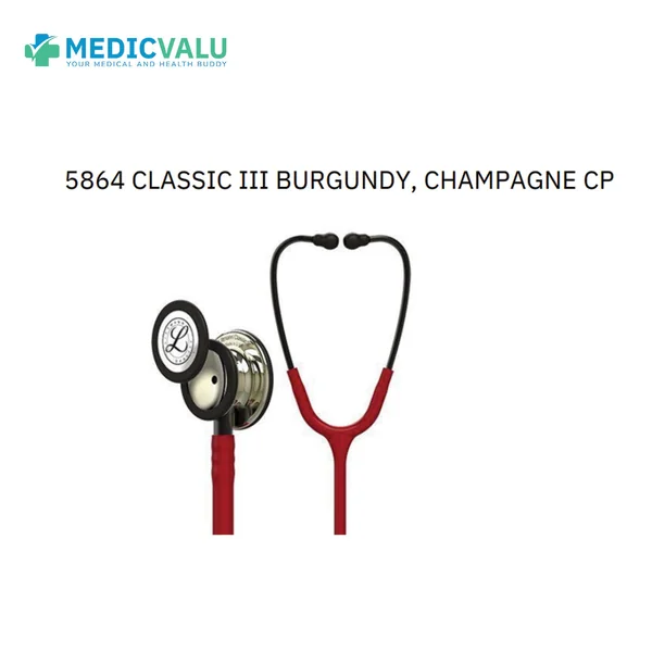 หูฟังทางการแพทย์ 3M Littmann Stethoscope รุ่น 5864 Classic III, BURGUNDY, CHAMPAGNE CP หูฟังทางการแพทย์ 3M Littmann Stethoscope รุ่น 5864 Classic III, BURGUNDY, CHAMPAGNE CP