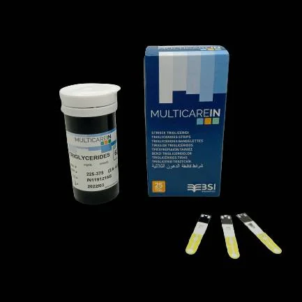 แถบตรวจระดับไขมัน Triglycerides ยี่ห้อ MultiCare In (เฉพาะแถบตรวจเท่านั้น) บรรจุ 25 แถบตรวจ / กล่อง เลขใบอนุญาตอย. ITA6101980 เป็นแถบตรวจที่มีมาตรฐาน ผ่านการรับรอง CE และ ISO ผลิตจากประเทศอิตาลี **ซื้อแยกสั่งขั้นต่ำ 6 กล่อง** แถบตรวจระดับไขมัน Triglycerides ยี่ห้อ MultiCare In (เฉพาะแถบตรวจเท่านั้น) บรรจุ 25 แถบตรวจ / กล่อง เลขใบอนุญาตอย. ITA6101980 เป็นแถบตรวจที่มีมาตรฐาน ผ่านการรับรอง CE และ ISO ผลิตจากประเทศอิตาลี **ซื้อแยกสั่งขั้นต่ำ 6 กล่อง**