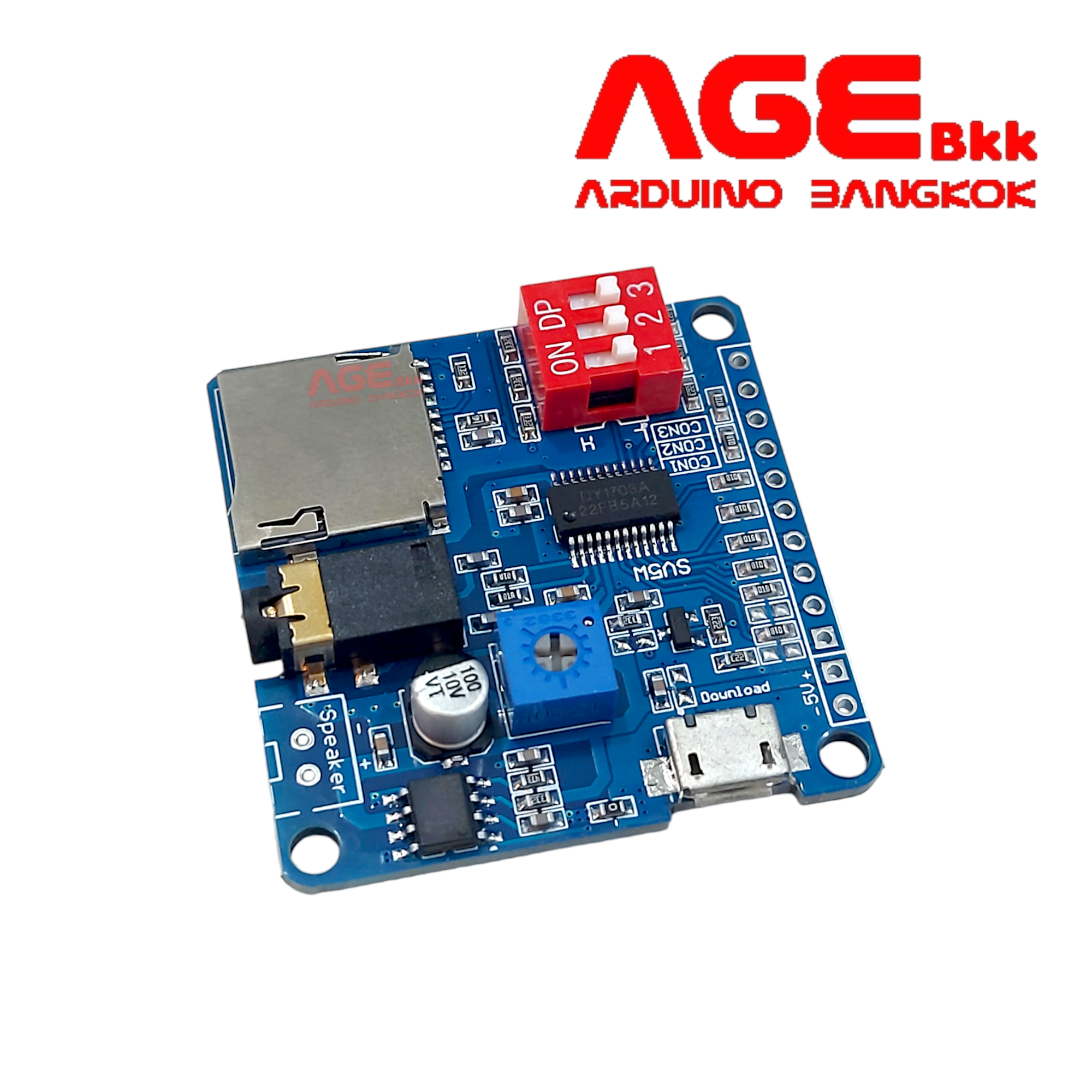 DY-SV5W Voice Playback Module - MP3 Decoding Board PCB Assembly For Audio Projects